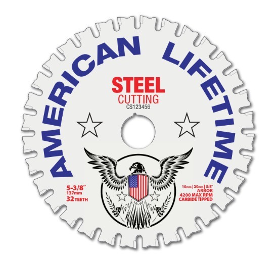 American Lifetime Steel Cutting Circular Saw Blade 5-3/8" (32 Teeth)