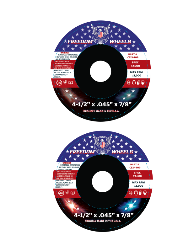 American Lifetime Freedom Wheels 4-1/2" Cutting Wheel (.045" x 7/8")